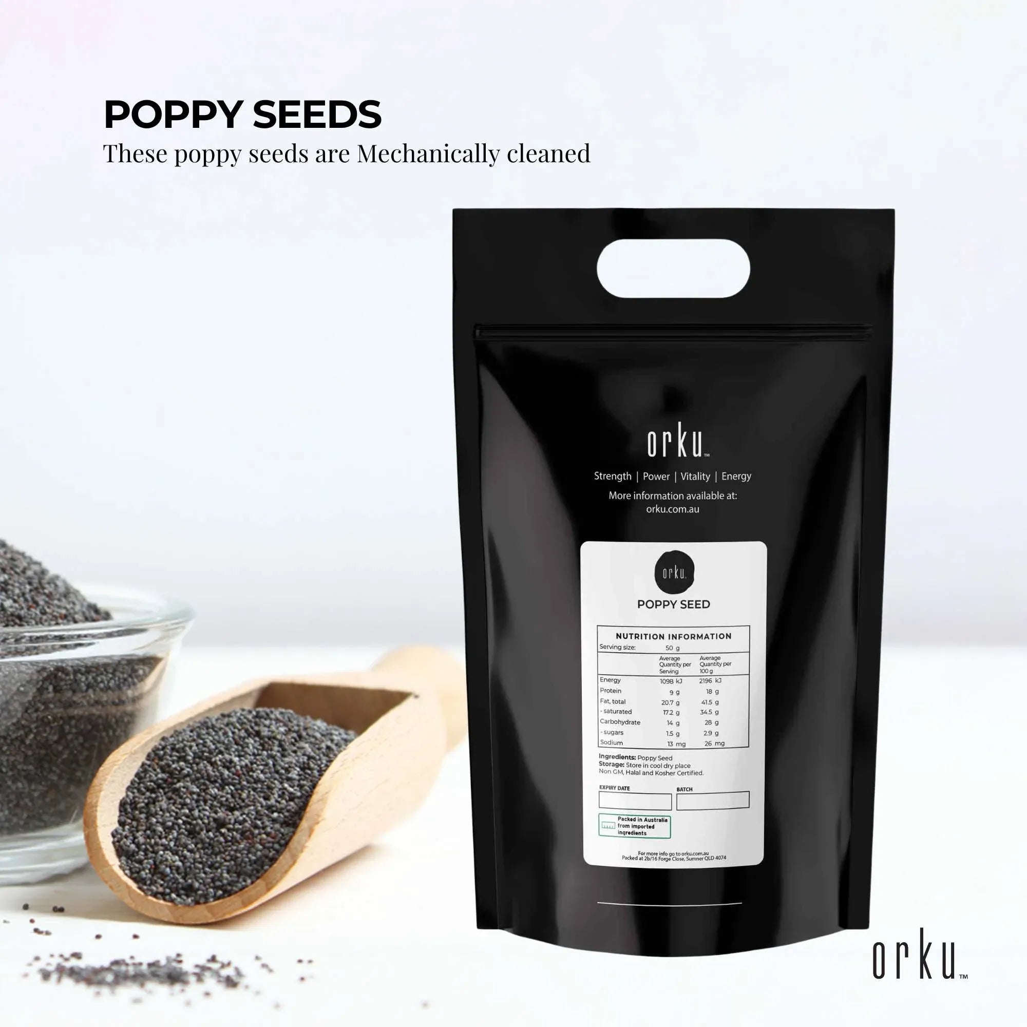 Orku 5Kg Poppy Seeds Unwashed Papaver Somniferum For Baking and Decorating