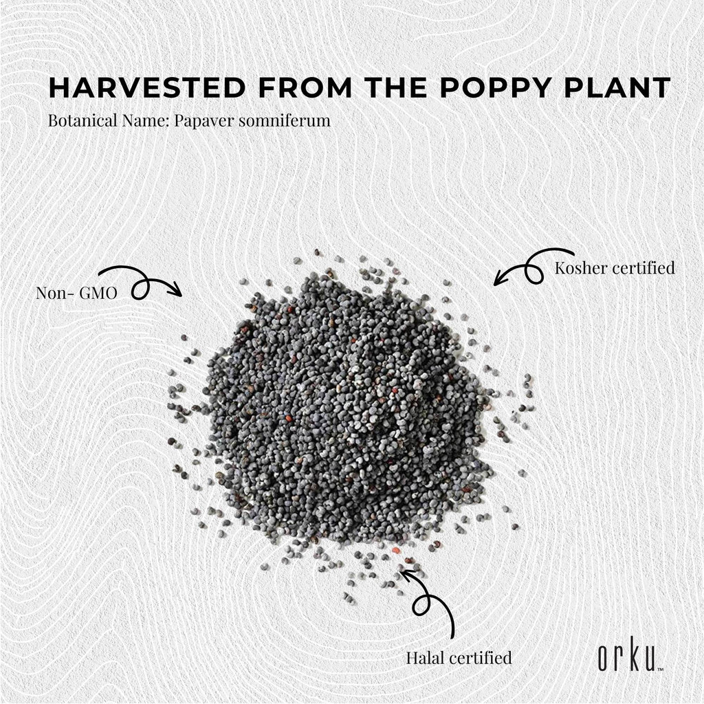 Orku 400g Poppy Seeds Unwashed Papaver Somniferum For Baking and Decorating