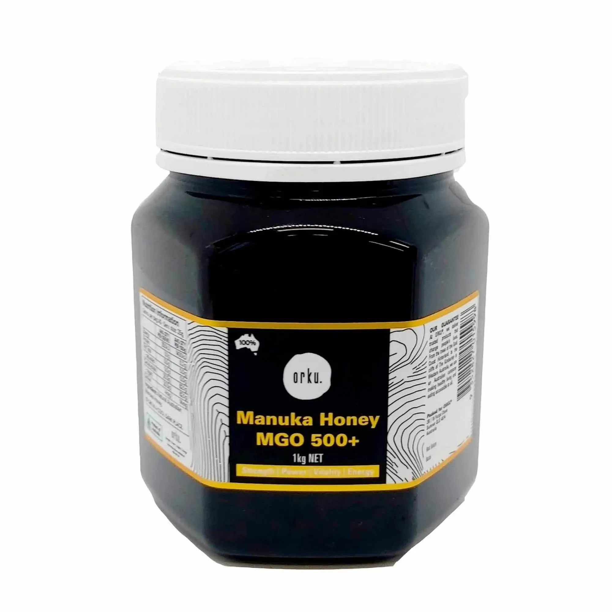 Orku 1Kg MGO 500+ Australian Manuka Honey - 100% Raw Natural Pure Jelly Bush