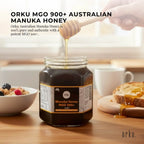 Orku 1Kg MGO 900+ Australian Manuka Honey - 100% Raw Natural Pure Jelly Bush