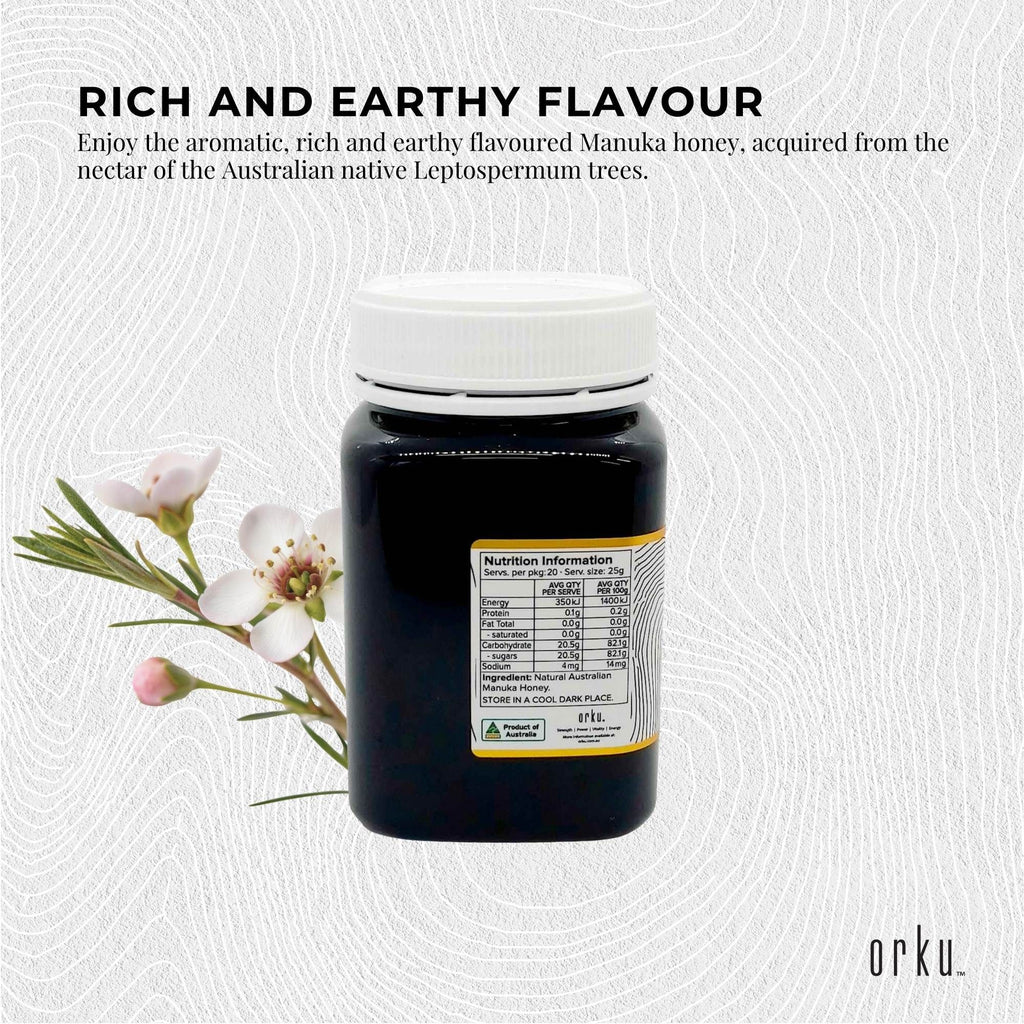Orku 500g MGO 900+ Australian Manuka Honey - 100% Raw Natural Pure Jelly Bush