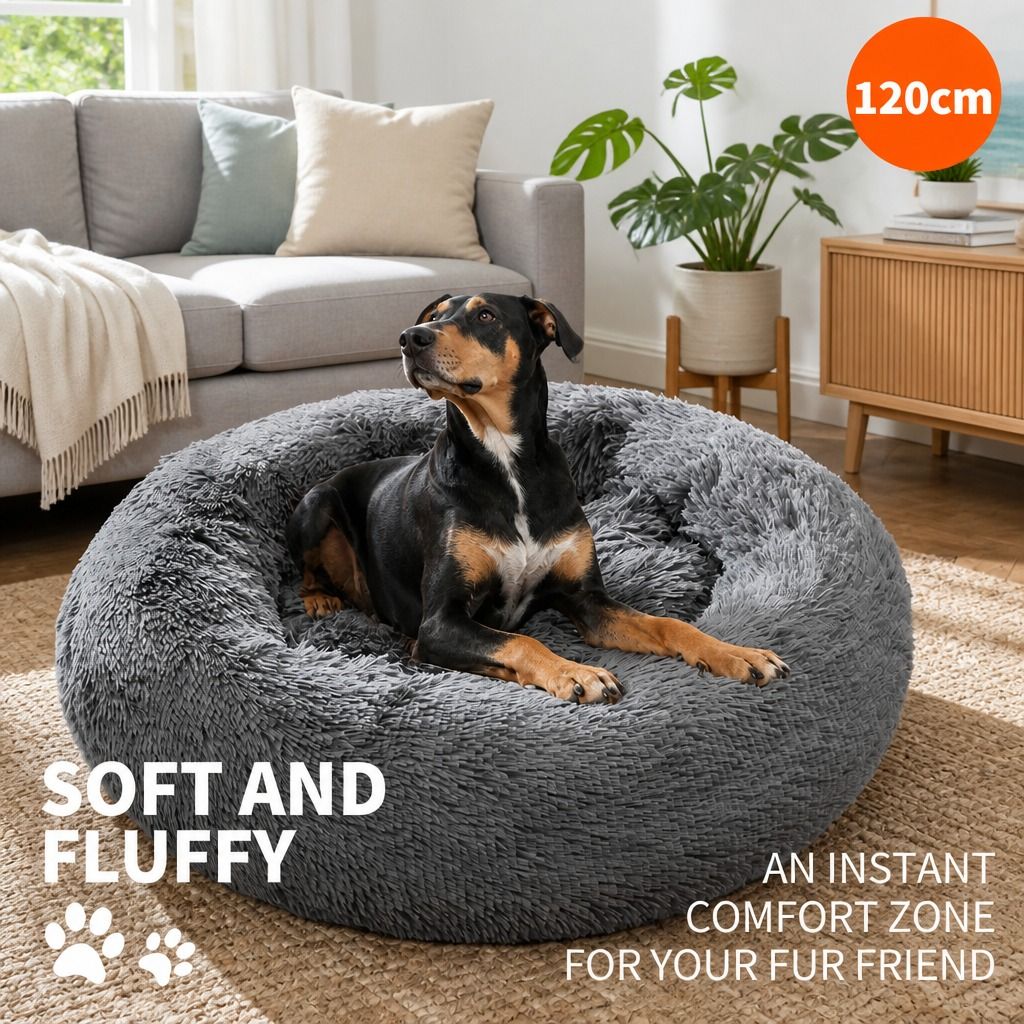 Dog Pet Cat Mat Puppy Warm Soft Cotton Washable Reusable Calming Bed Dark Gray