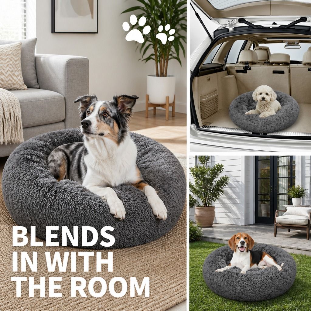 Dog Pet Cat Mat Puppy Warm Soft Cotton Washable Reusable Calming Bed Dark Gray