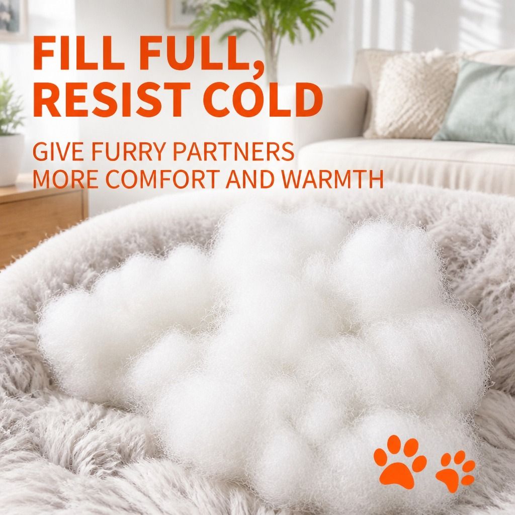 Pet Dog Bedding Warm Plush Round Comfortable Nest Sleeping kennel Coffee M 70cm