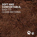 Pet Dog Bed Bedding Warm Plush Round Soft Dog Nest Light Coffee XL 100cm