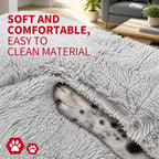 Pet Dog Bed Bedding Warm Plush Round Comfortable Dog Nest Light Grey Large 90cm Large