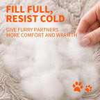Pet Dog Bed Bedding Warm Plush Round Comfortable Dog Nest Light Grey M 70cm