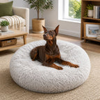 Pet Dog Bedding Warm Plush Round Comfortable Nest Comfy Sleep Kennel XXL