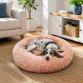 Pet Dog Bedding Warm Plush Round Comfortable Nest Comfy Sleeping kennel Pink Large 90cm