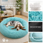 Pet Dog Bedding Warm Plush Round Comfortable Nest Comfy Sleeping kennel Green Large 90cm