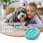 Pet Dog Bed Warm Plush Round Comfortable Nest Comfy Sleeping kennel Green M 70cm