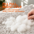 Dog Cat Pet Calming Bed Washable ZIPPER Cover Warm Soft Plush Round Sleeping 100