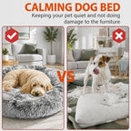 Pet Bed Dog Cat Calming Bed Sleeping Comfy Cave Washable Mat Extra Large 100cm