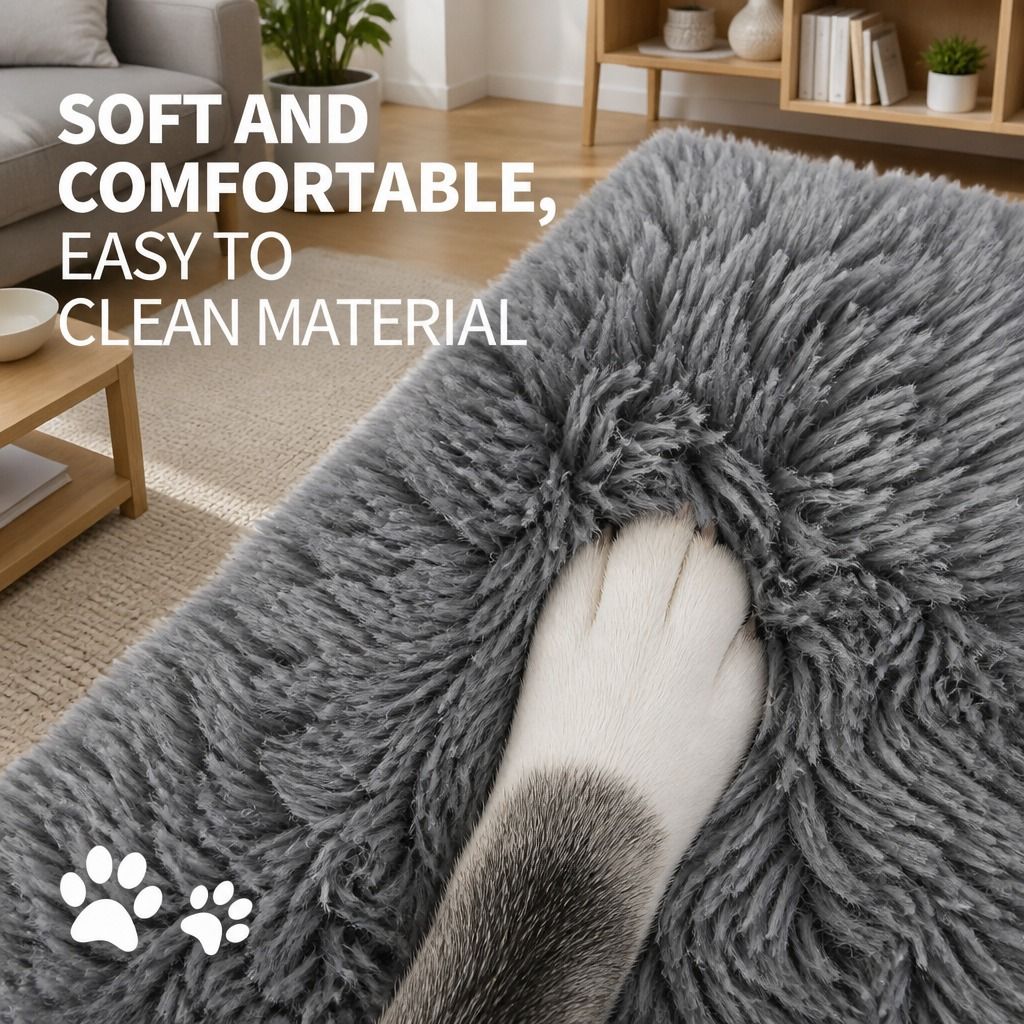 Pet Bed Dog Cat Calming Bed Sleeping Comfy Cave Washable Mat Extra Large 100cm