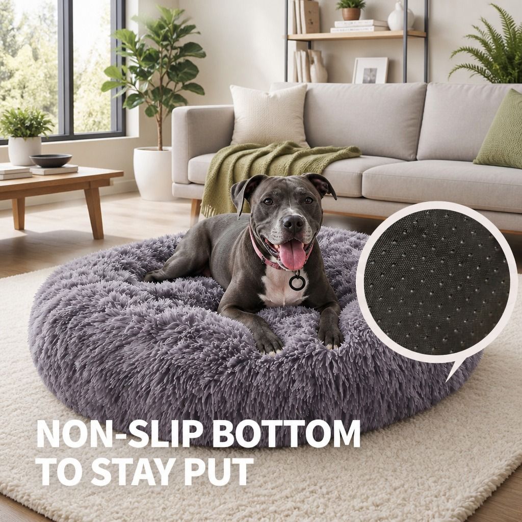 Pet Bed Dog Cat Calming Bed Sleeping Comfy Cave Washable Mat Extra Large 100cm