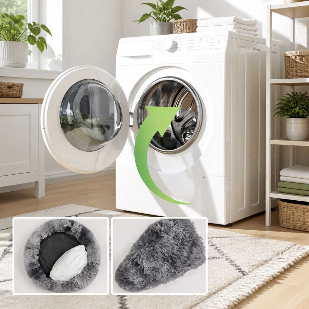 Dog Cat Pet Calming Bed Washable ZIPPER Cover Warm Soft Plush Round Sleeping 70