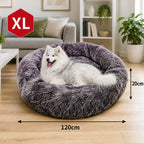 Pet Dog Cat Calming Bed Warm Soft Plush Sleeping Kennel Removable Washable 120cm