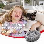 Pet Dog Cat Calming Bed Warm Soft Plush Sleeping Kennel Removable Washable 120cm