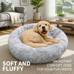 Pet Bed Dog Cat Large Beds Calming Warm Soft Cushion Mattress Plush Comfy 90cm