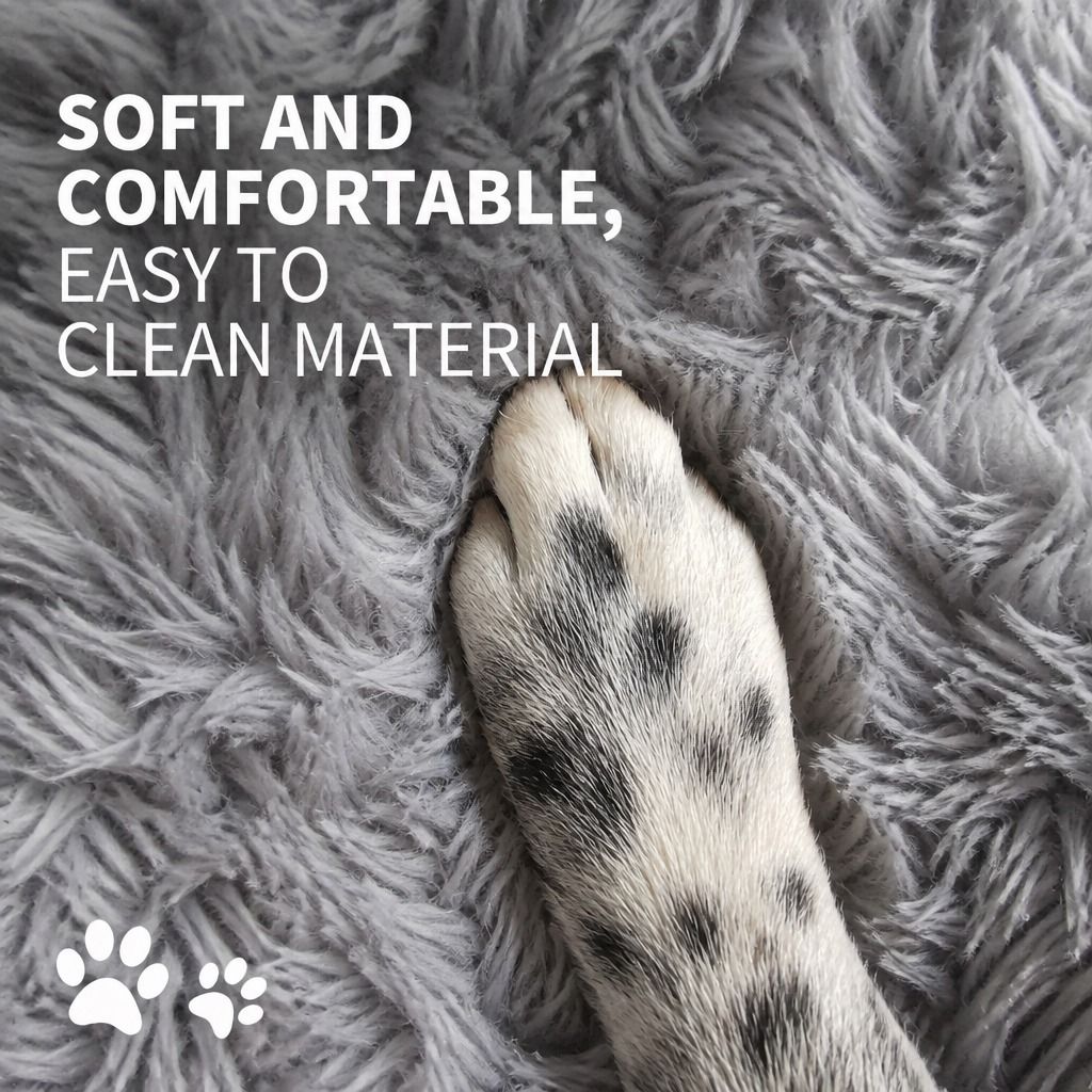 Pet Bed Dog Cat Large Beds Calming Warm Soft Cushion Mattress Plush Comfy 90cm