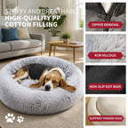 Pet Bed Dog Cat Large Beds Calming Warm Soft Cushion Mattress Plush Comfy 90cm
