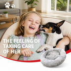 Pet Bed Dog Cat Large Beds Calming Warm Soft Cushion Mattress Plush Comfy 90cm