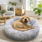 Pet Bed Dog Cat Large Beds Calming Warm Soft Cushion Mattress Plush Comfy 90cm