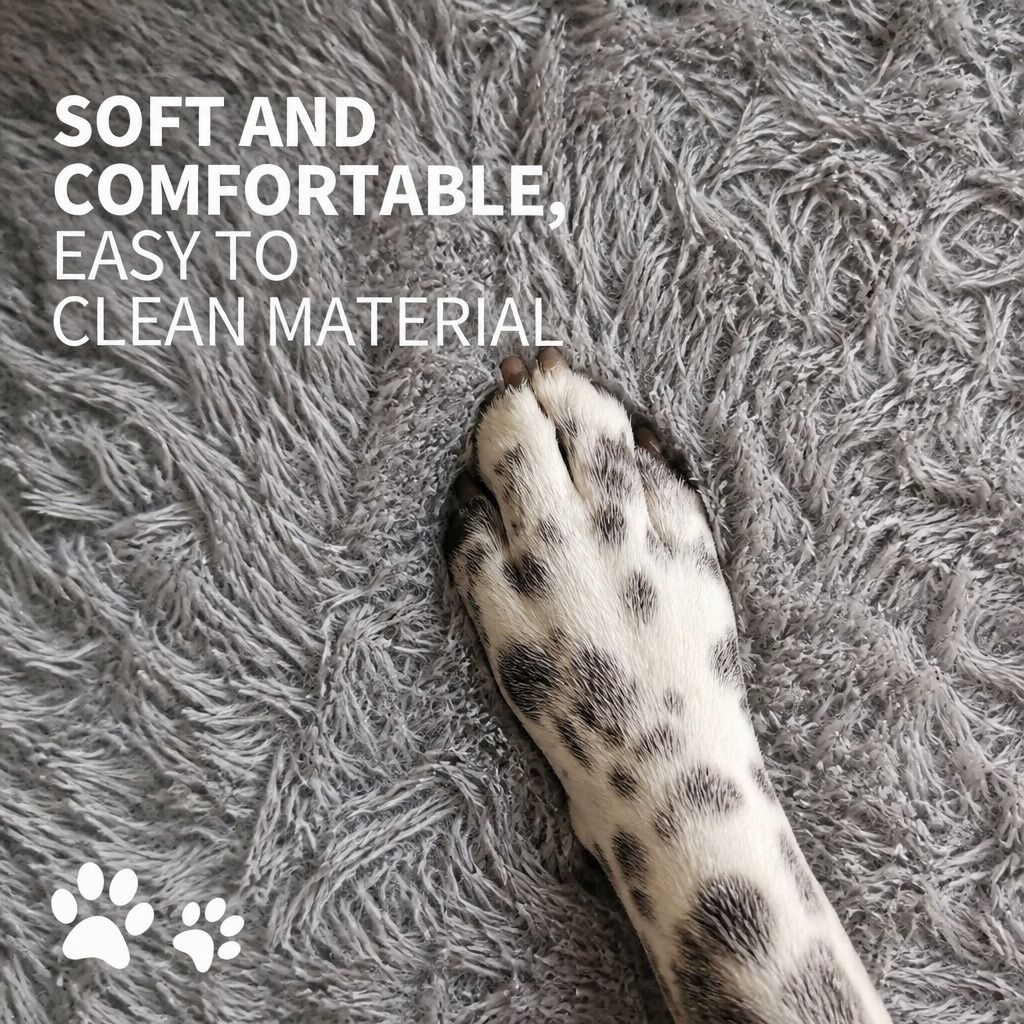 Dog Cat Pet Calming Bed Warm Soft Plush Round Nest Comfy Sleeping Washable Zip