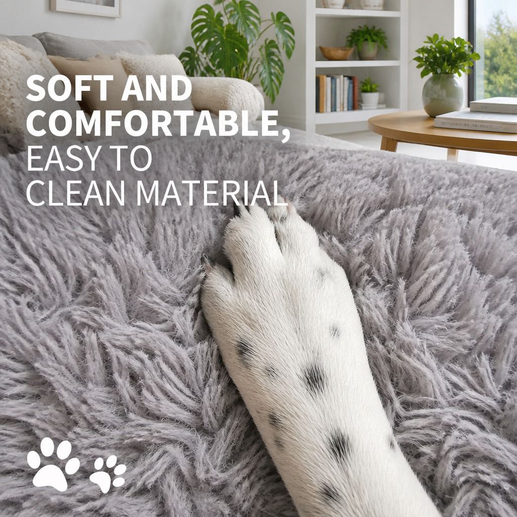 Dog Cat Pet Calming Bed Washable ZIPPER Cover Warm Soft Plush Round Sleeping 120cm