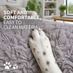 Dog Cat Pet Calming Bed Washable ZIPPER Cover Warm Soft Plush Round Sleeping 120cm