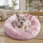 Dog Pet Cat Calming Bed Beds Large Mat Comfy Puppy Fluffy Donut Cushion Plush 70
