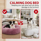Dog Pet Cat Calming Bed Beds Large Mat Comfy Puppy Fluffy Donut Cushion Plush 70