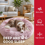 Dog Pet Cat Calming Bed Beds Large Mat Comfy Puppy Fluffy Donut Cushion Plush 70