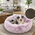 Dog Pet Cat Calming Bed Beds Large Mat Comfy Puppy Fluffy Donut Cushion Plush 70