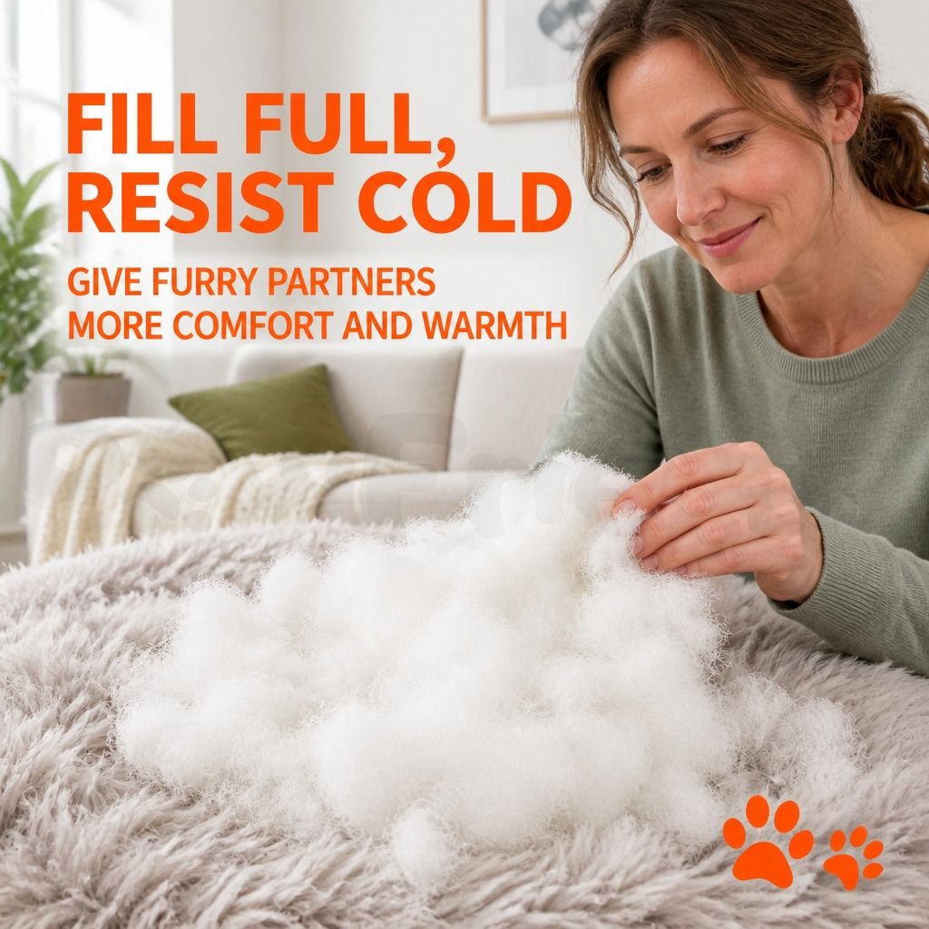 Dog Cat Pet Calming Bed Warm Soft Plush Round Nest Comfy Sleeping Cave MEL 120cm