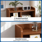 HYGGO Bedside Table Drawer Nightstand Multi-Compartment Storage Reddish-Brown 70cm