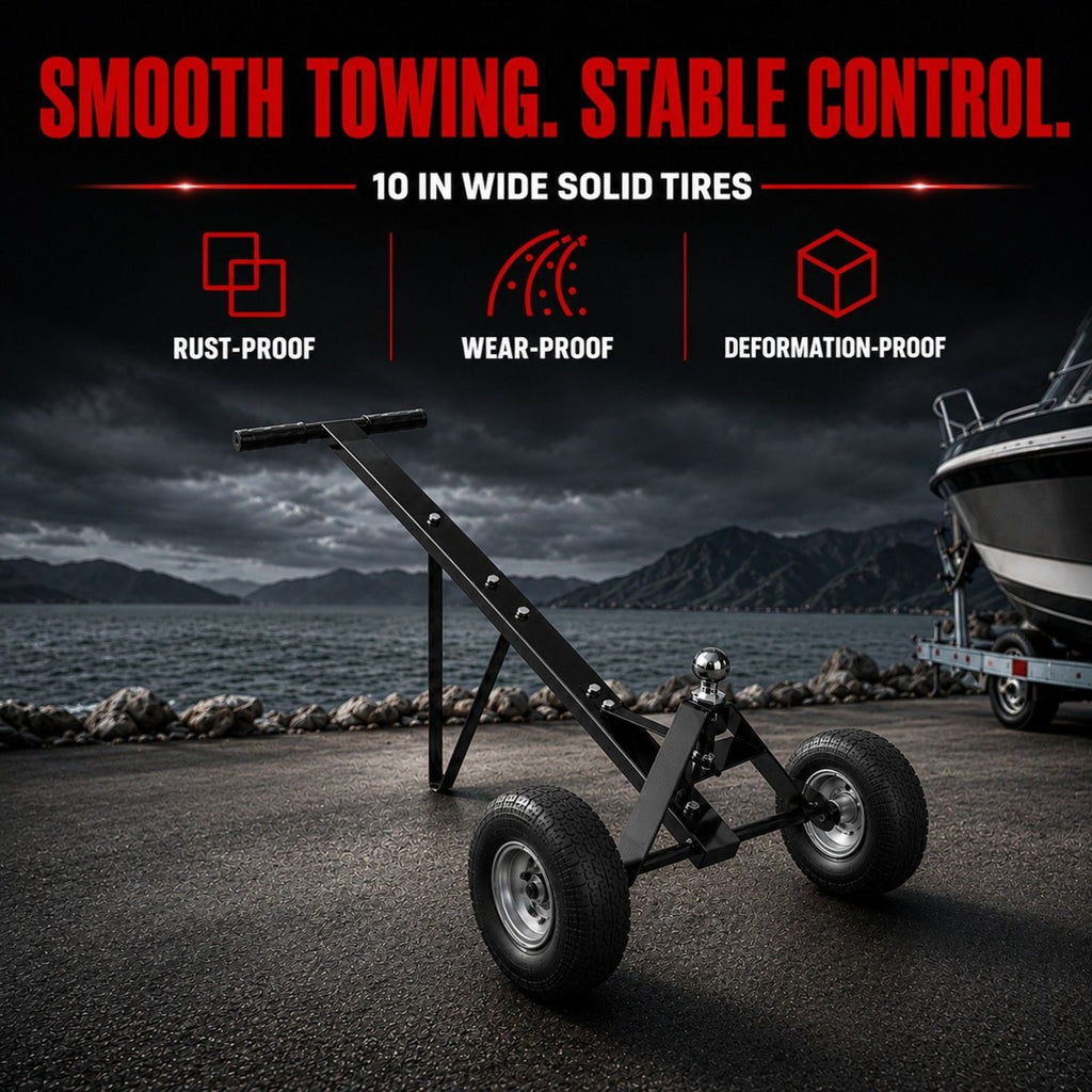 600lbs Trailer Dolly with 48mm Ball Solid Tires Portable Tow Dolly Wheel Tow