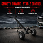 600lbs Trailer Dolly with 48mm Ball Solid Tires Portable Tow Dolly Wheel Tow