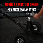 600lbs Trailer Dolly with 48mm Ball Solid Tires Portable Tow Dolly Wheel Tow