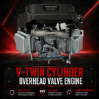 25HP V-Twin Vertical Shaft Lawn Engine Petrol Motor 4 Stroke Ride On Mower