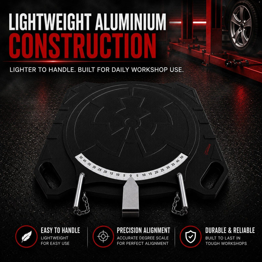 2 pc Aluminum Wheel Alignment Turntable Pair 360° Rotating Turn Plate 2 Ton