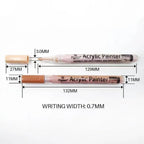 12 Colours Acrylic Paint Pens Markers Skin Tone
