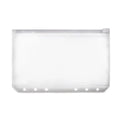 12X A5/A6/A7 Binder Pocket Zipper 6 Holes Pvc Document Filling Bags Clear Kit - A7(13*9CM)