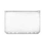 12X A5/A6/A7 Binder Pocket Zipper 6 Holes Pvc Document Filling Bags Clear Kit - A7(13*9CM)