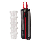 5PCS Outdoor Camping Spice Container Set Travel BBQ Seasoning Storage Box Use - Black