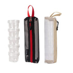 5PCS Outdoor Camping Spice Container Set Travel BBQ Seasoning Storage Box Use - Black