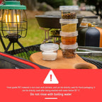 5PCS Outdoor Camping Spice Container Set Travel BBQ Seasoning Storage Box Use - Black