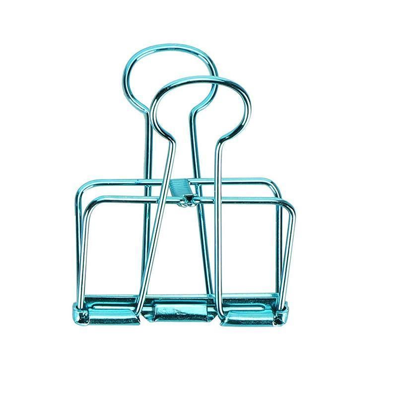 Solid Color Hollow Out Swallowtail Metal Binder Bookmark Clips Office Supplies - Bronze