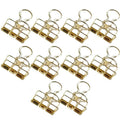 Solid Color Hollow Out Swallowtail Metal Binder Bookmark Clips Office Supplies - Gold