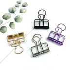Solid Color Hollow Out Swallowtail Metal Binder Bookmark Clips Office Supplies - Gold
